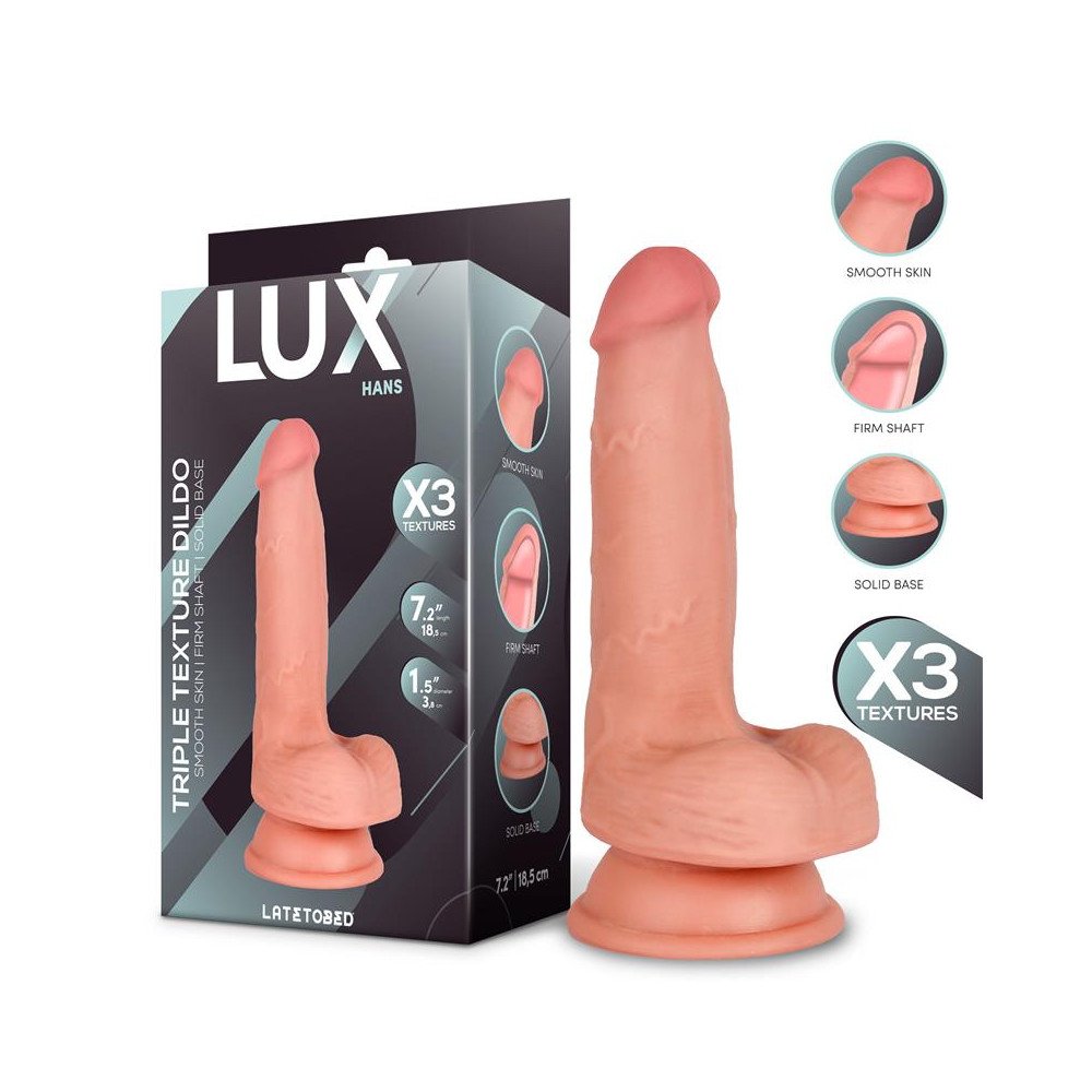 Hans Dildo Triple Densidad con Testiculos 72