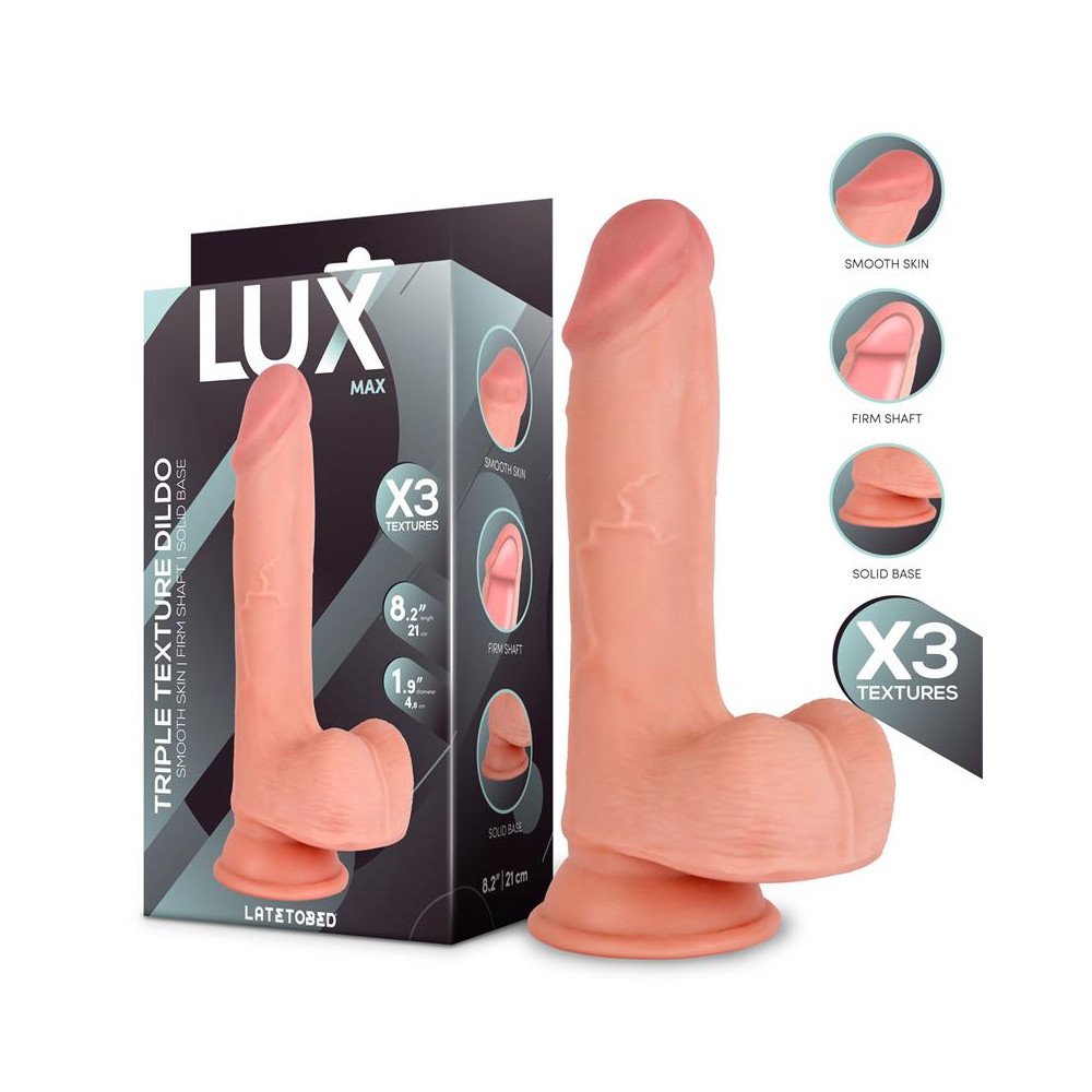 Max Dildo Triple Densidad con Testiculos 82