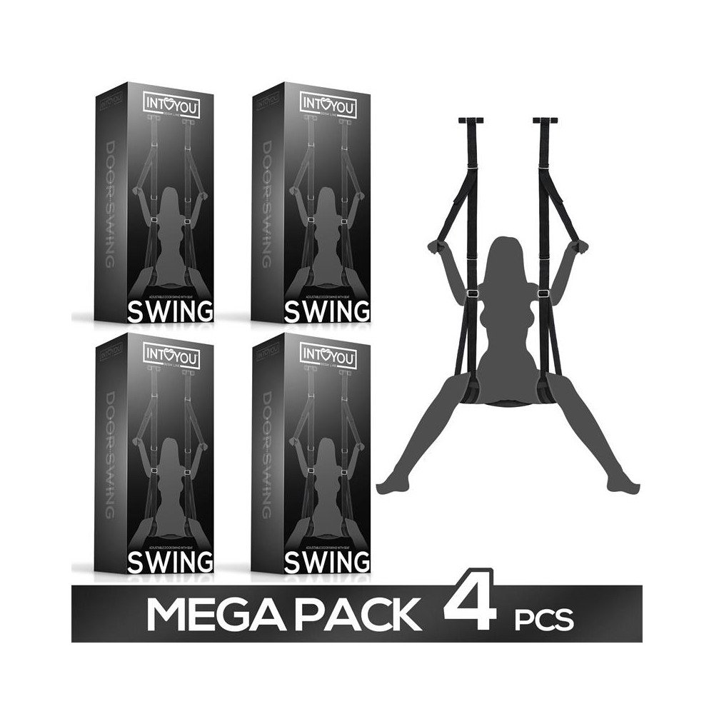 Pack de 4 Columpio de Puerta con Soporte de Manos Piernas y Asiento