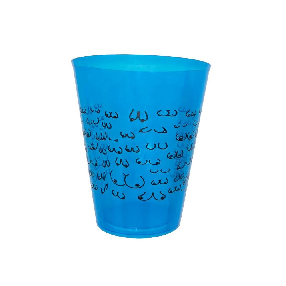 Vaso Plastico Pechos Azul 500ml