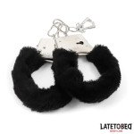 Esposas de Metal Furry con Pelo Negro