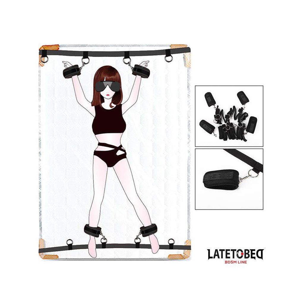 Ataduras para la Cama con 4 Enganches