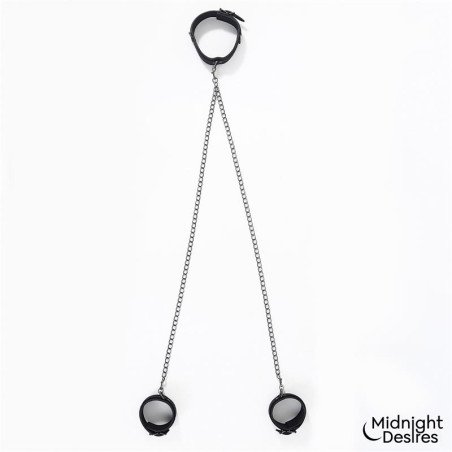 Collar con Esposas para Tobillos con Cadena