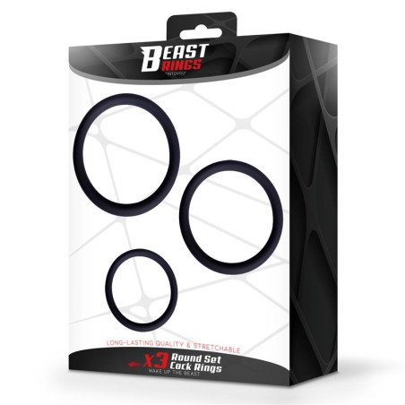 Set de 3 Anillos para el Pene Silicona S M y L
