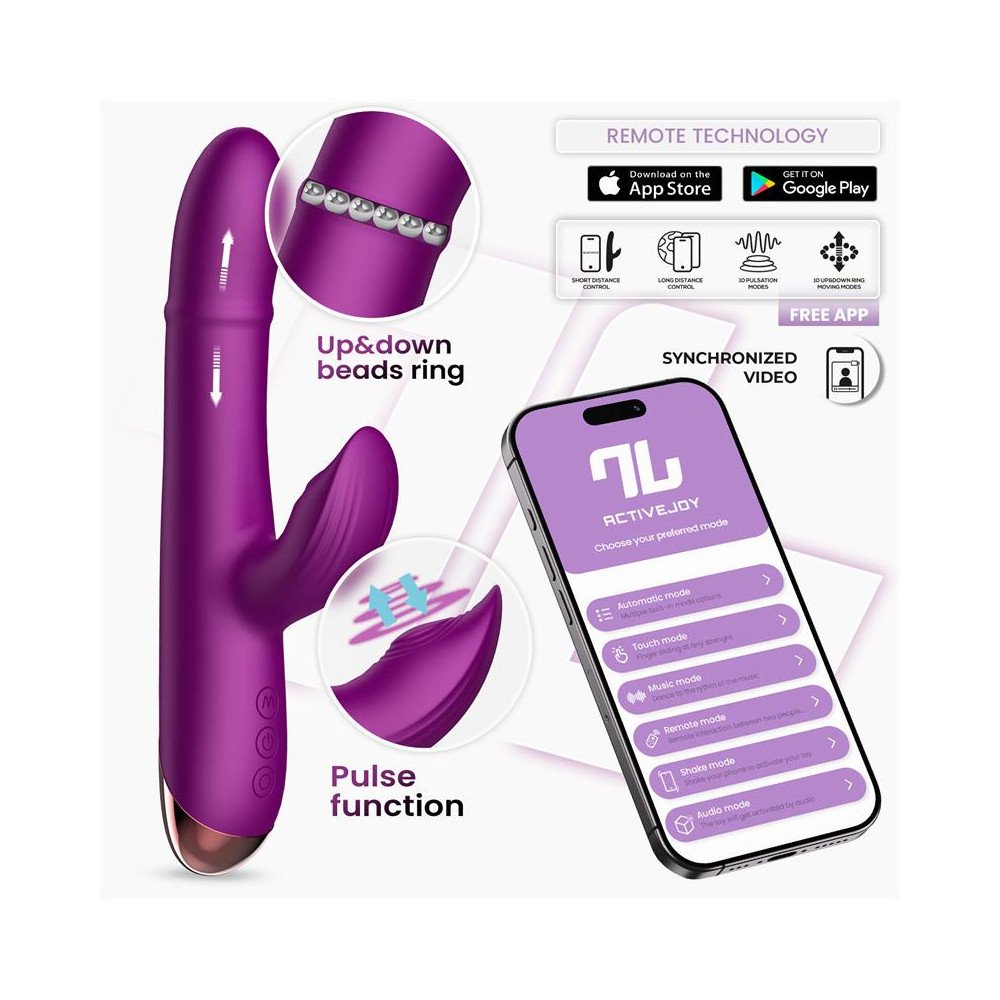 Sendel Vibrador con Anillo de Bolas Internas Up and Down y Pulsacion con App