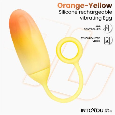 Huevo Silicona Doble Capa con APP Amarillo Naranja