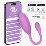 Logan Huevo Vibrador con APP Silicona Unibody Purpura