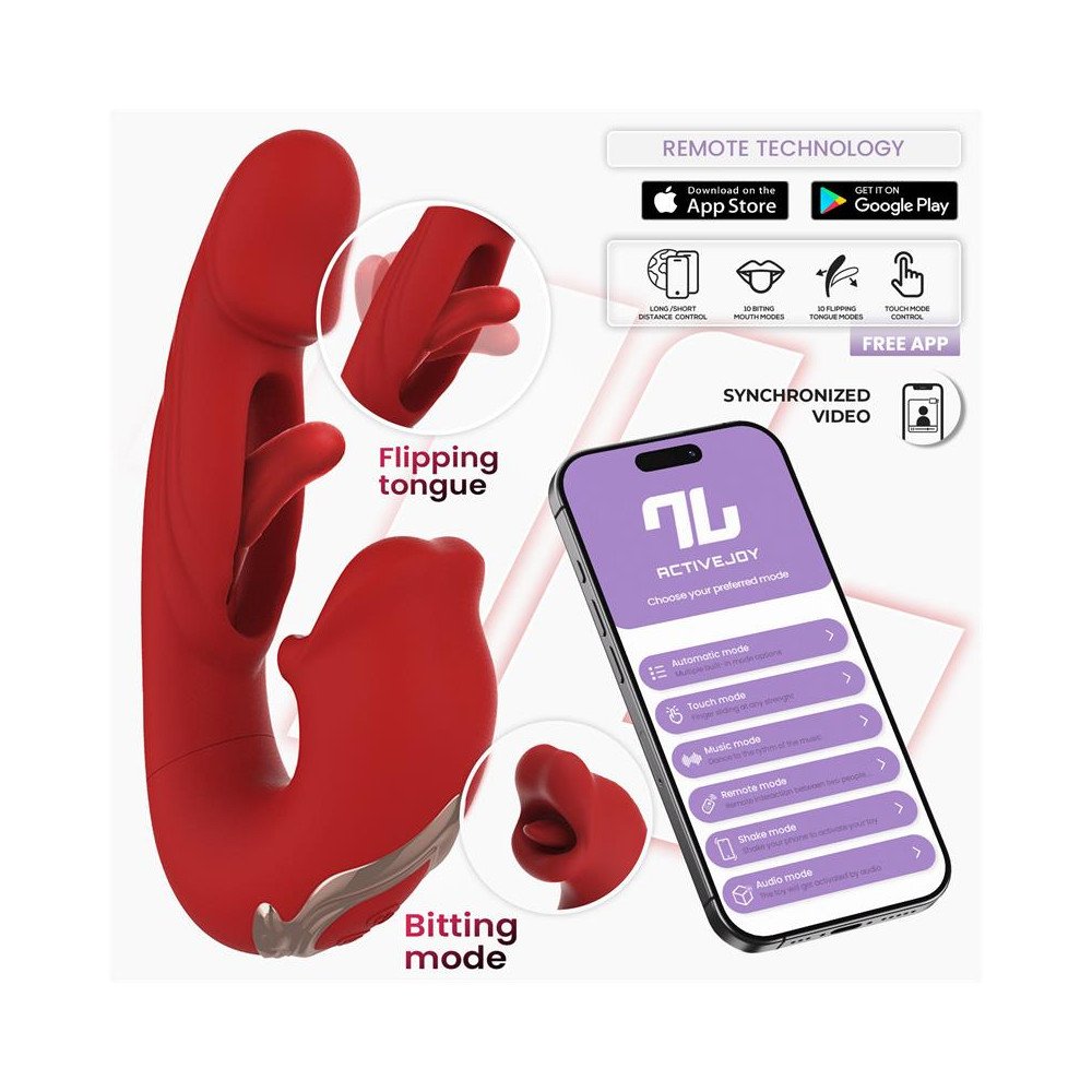 Mouty Vibrador Funcion Mordisqueo y Flipping con App