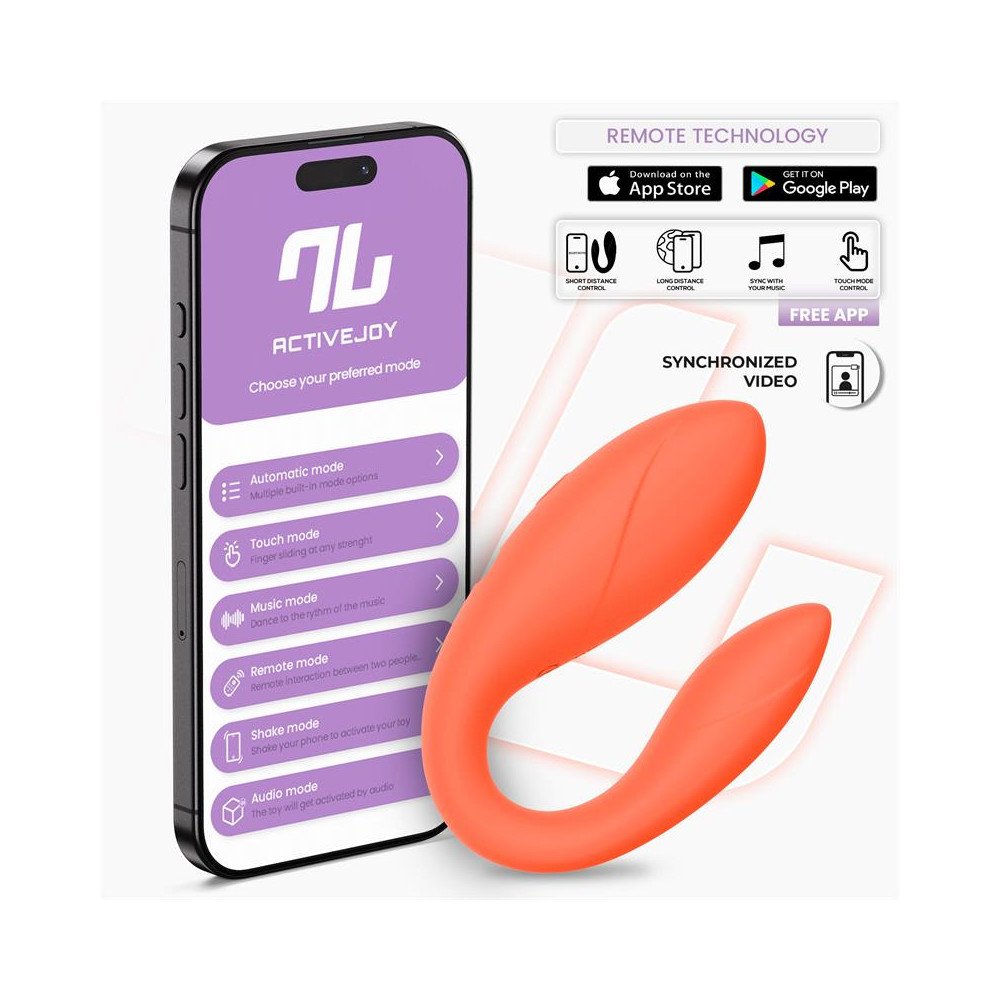 Juguete para Parejas con APP Flexible Salmon
