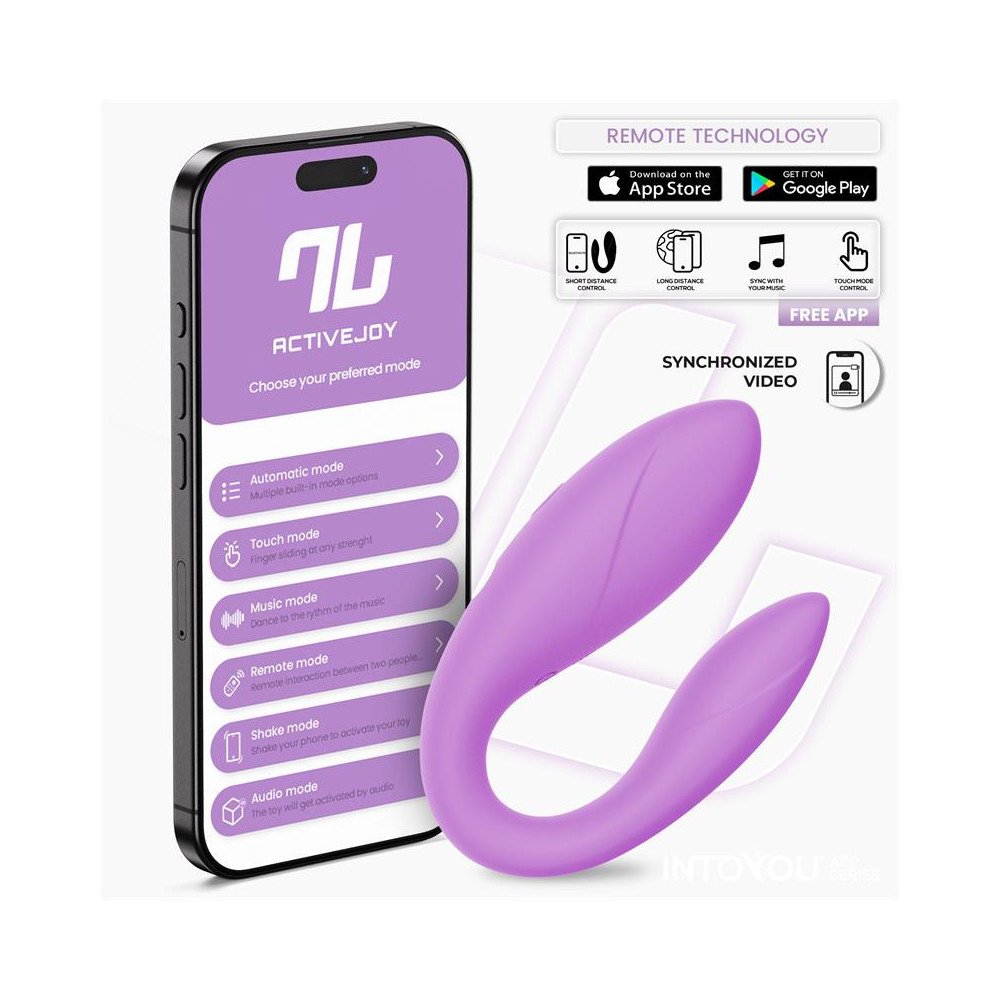 Juguete para Parejas con APP Flexible Silicona Lavanda