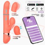 Mindy Vibrador con Anillo de Bolas Up and Down Finger y Pulsacion con APP