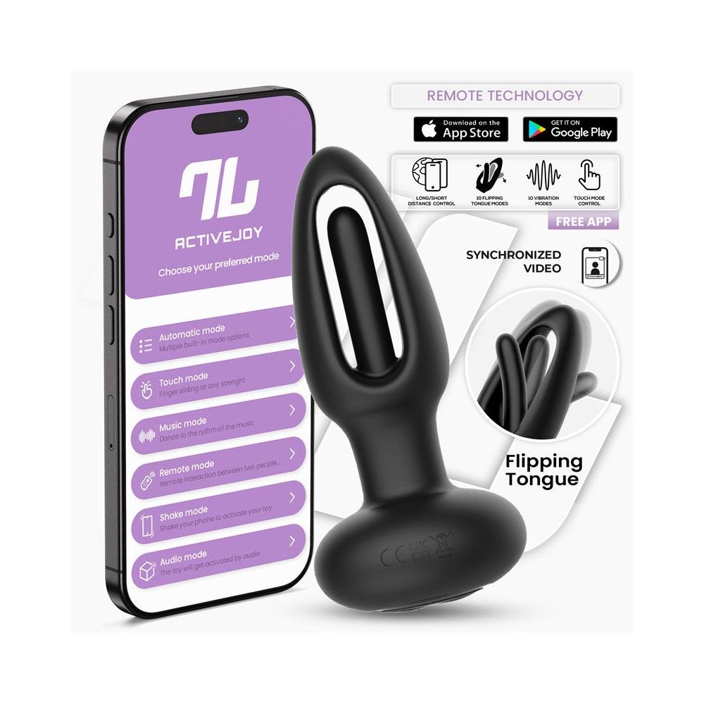 Zack Plug Anal con Flipping Tongue y Vibracion con App