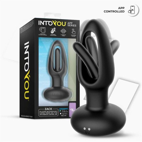 Zack Plug Anal con Flipping Tongue y Vibracion con App