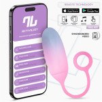Huevo Silicona Doble Capa con APP Azul Rosa