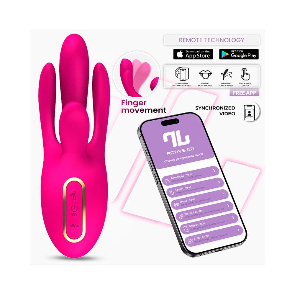 Derek Vibrador con Movimiento Finger 3 Motores y APP