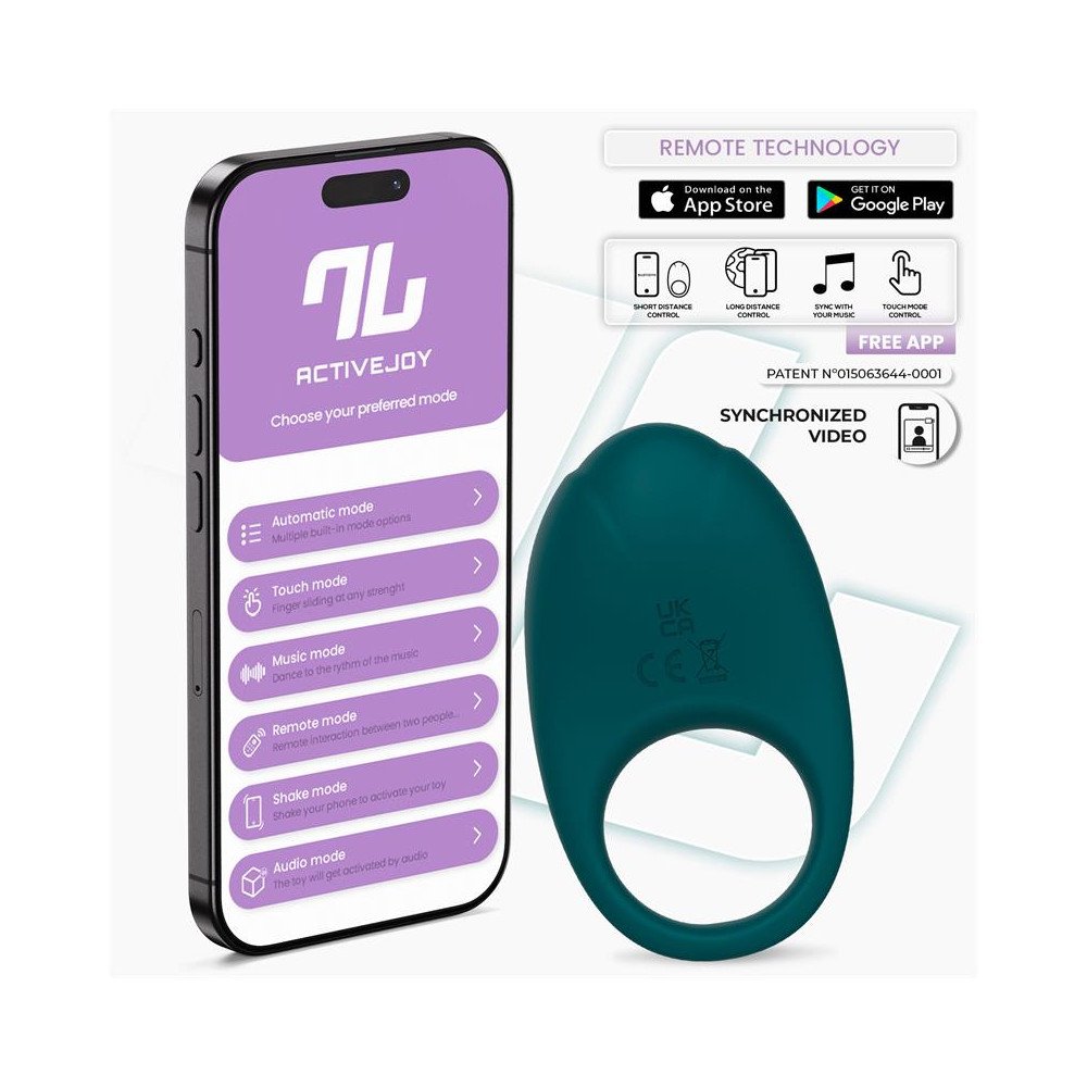 Ringo Anillo Vibrador con APP Unibody Verde