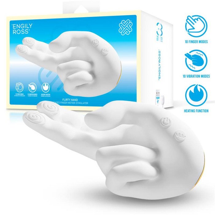 Flirty Hand Estimulador Finger con Efecto Calor