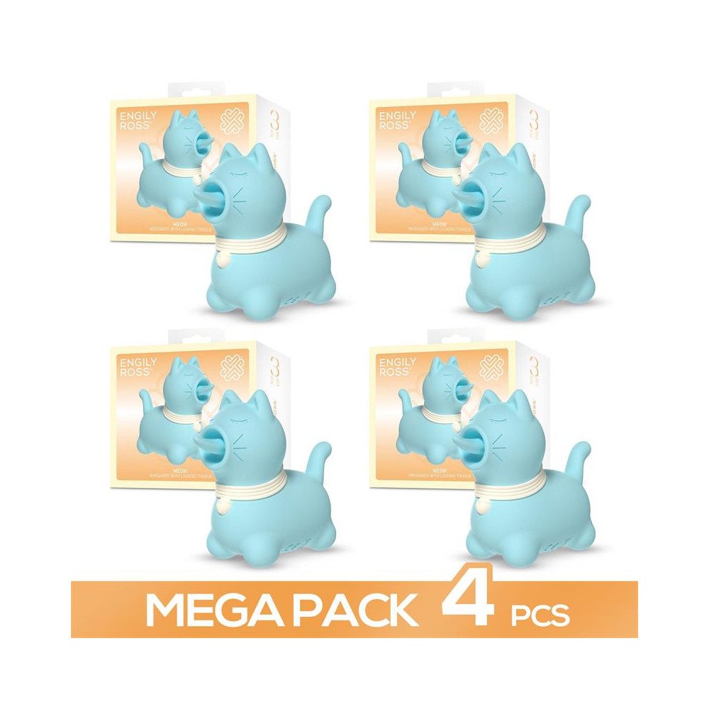 Pack de 4 Meow Masajeador con Lengua Licking