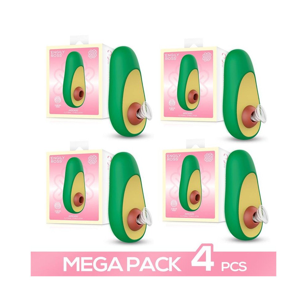 Pack de 4 Avocado Estimulador de Clitoris con Succion