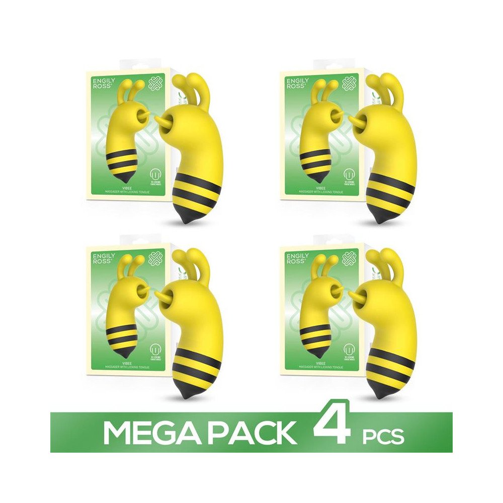 Pack de 4 Vibee Masajeador con Lengua Licking