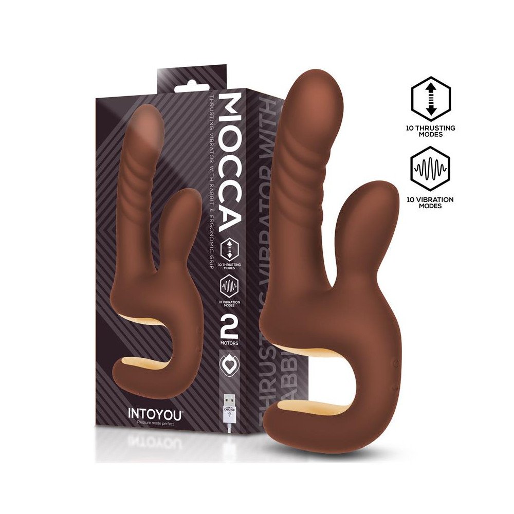 Mocca Vibrador con Thrusting y Mango Ergonomico USB