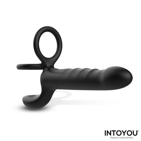 Magnor Dildo con Anillo Doble y Estimulador de Testiculos