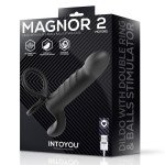 Magnor Dildo con Anillo Doble y Estimulador de Testiculos