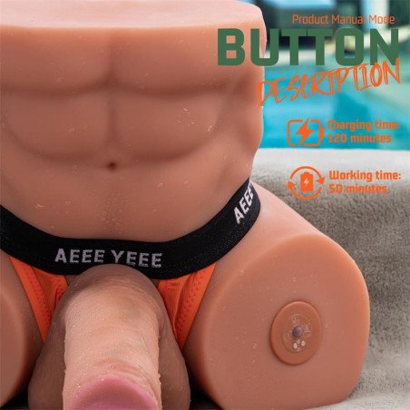 Gretel Semi Torso con Dildo Desmontable Thrusting y APP 6 kg