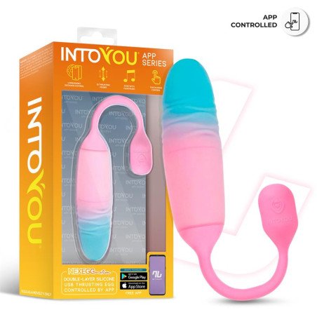 NexEgg Motion Huevo Vibrador con Thrusting App Rosa Turquesa