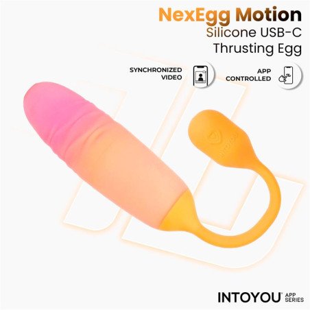 NexEgg Motion Huevo Vibrador con Thrusting App Naranja Rosa