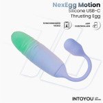 NexEgg Motion Huevo Vibrador con Thrusting App Lila Pistacho