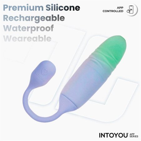 NexEgg Motion Huevo Vibrador con Thrusting App Lila Pistacho