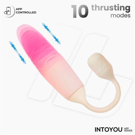 NexEgg Motion Huevo Vibrador con Thrusting App Beige Rosa