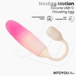 NexEgg Motion Huevo Vibrador con Thrusting App Beige Rosa