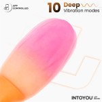 NexEgg Huevo Vibrador Silicona Doble Capa App Naranja Rosa