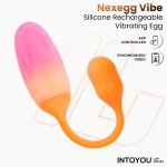 NexEgg Huevo Vibrador Silicona Doble Capa App Naranja Rosa