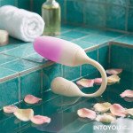 NexEgg Huevo Vibrador Silicona Doble capa App Beige Rosa
