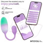 NexEgg Huevo Vibrador Silicona Doble capa con App Lila Pistacho