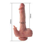 Dildo con Vibracion Thrusting y Calor 22 cm