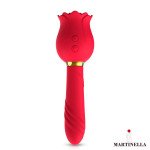 Rosa con Succion y Vibrador 2 en 1