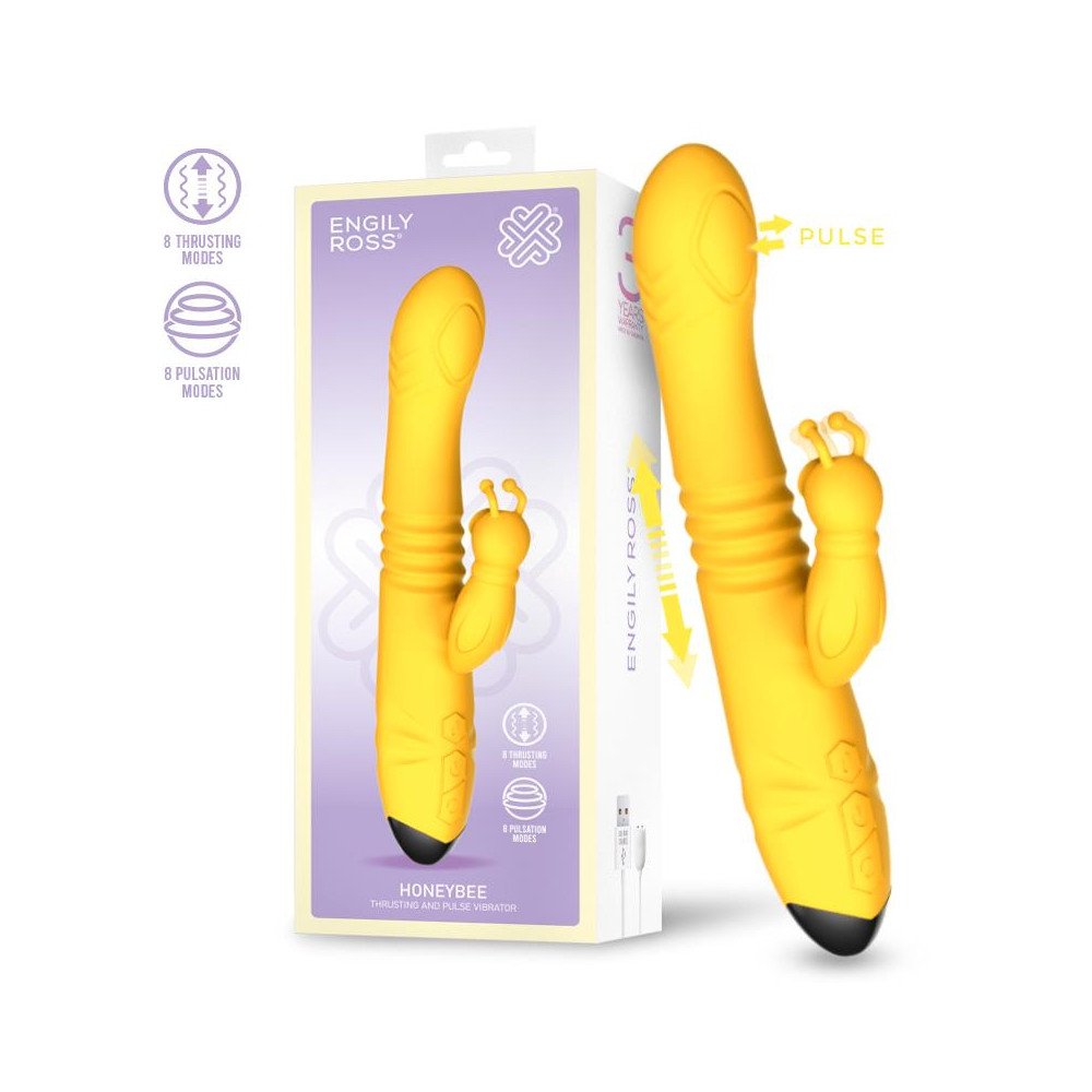 Honeybee Vibrador con Thrusting y Pulsacion