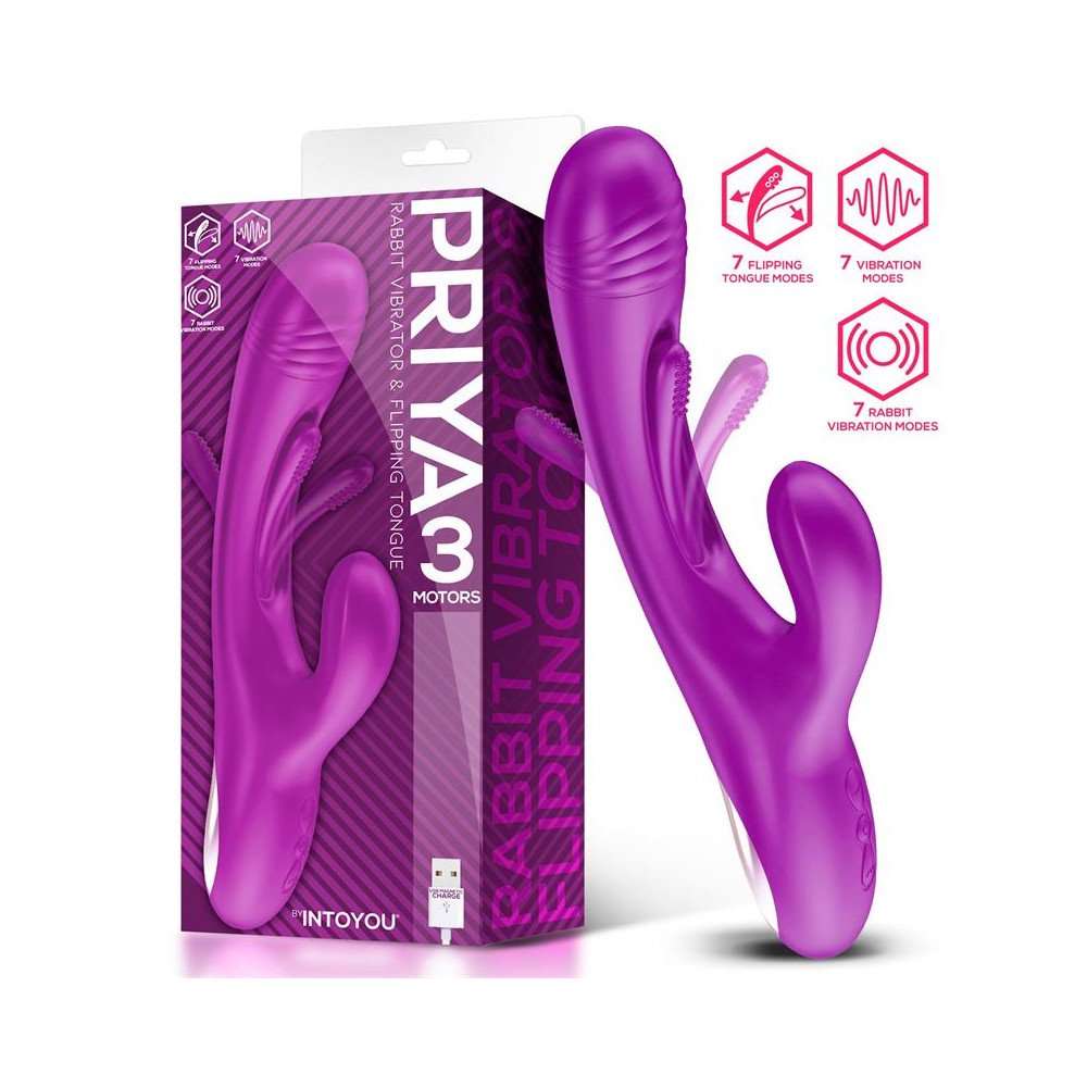 Priya Vibrador con Lengua con Movimiento Flipping