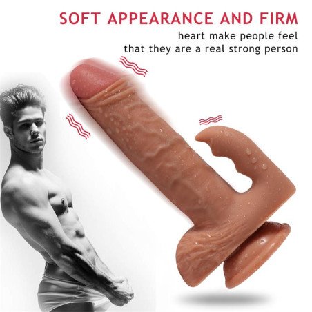 Austin Dildo con 10 Modos de Vibracion y Estimulador de Clitoris