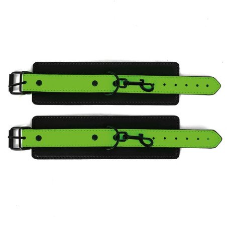 Set de Ataduras para la Cama con Esposas que Brillan en la Oscuridad