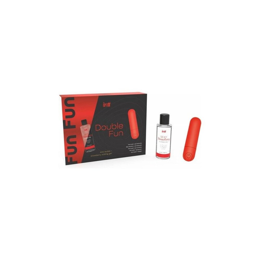 Set Mini Bala Vibradora y Gel Deslizante Fresa 50 ml