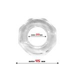 Anillo para el Pene Super Flexible Poligonal 22 cm Transparente