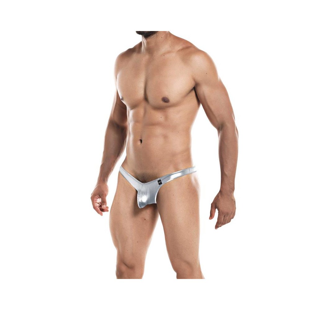 Tanga con Push Up Provocative Plateado Skai