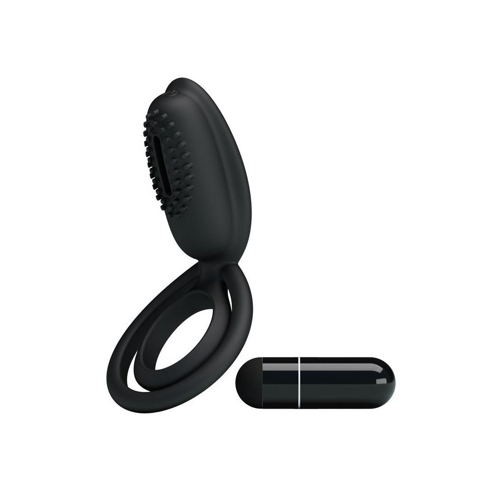 Pretty Love Anillo Vibrador Esther Color Negro