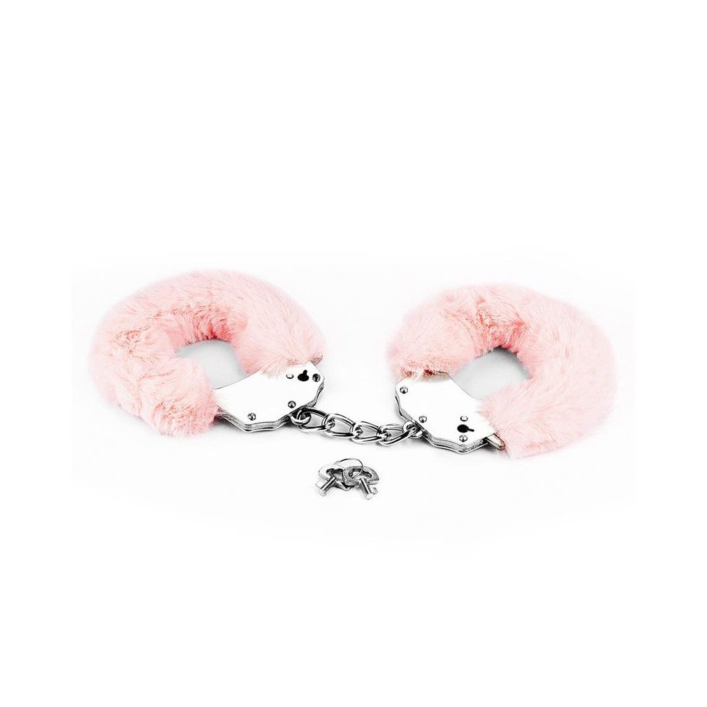 Esposas Metalicas con Pelo Rosa