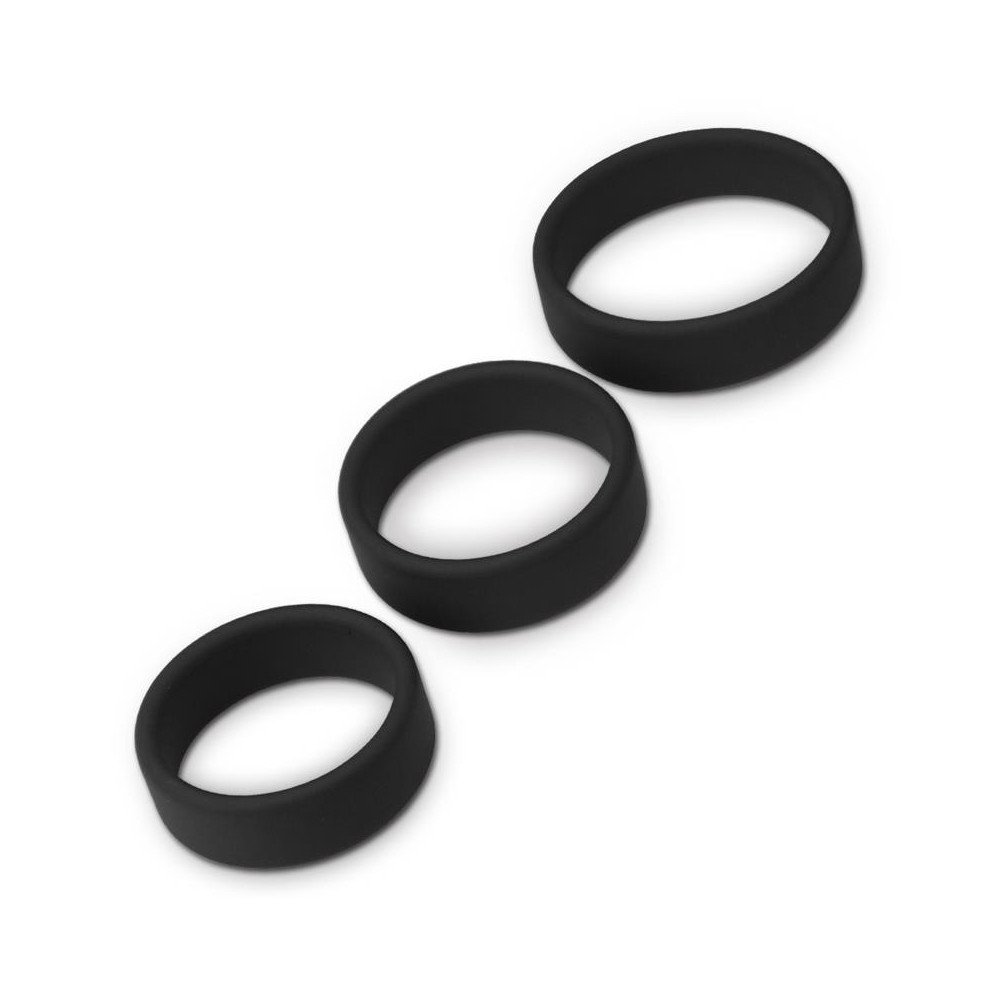 Pack de 3 Anillos para el Pene Power Ring Negro